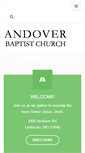 Mobile Screenshot of andoverbaptist.org